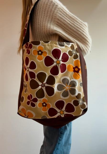 Tan Floral Bag
