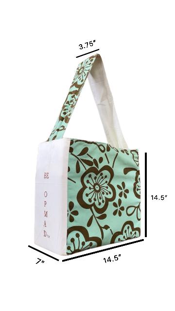 White & Blue Floral Bag