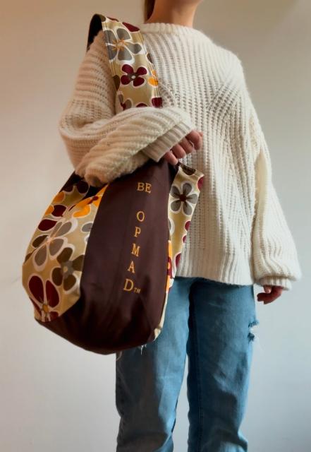 Tan Floral Bag