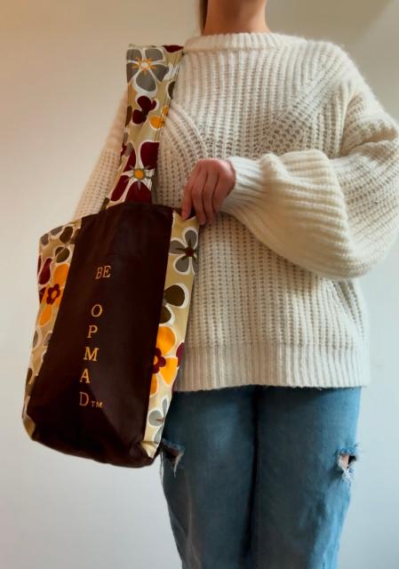Tan Floral Bag